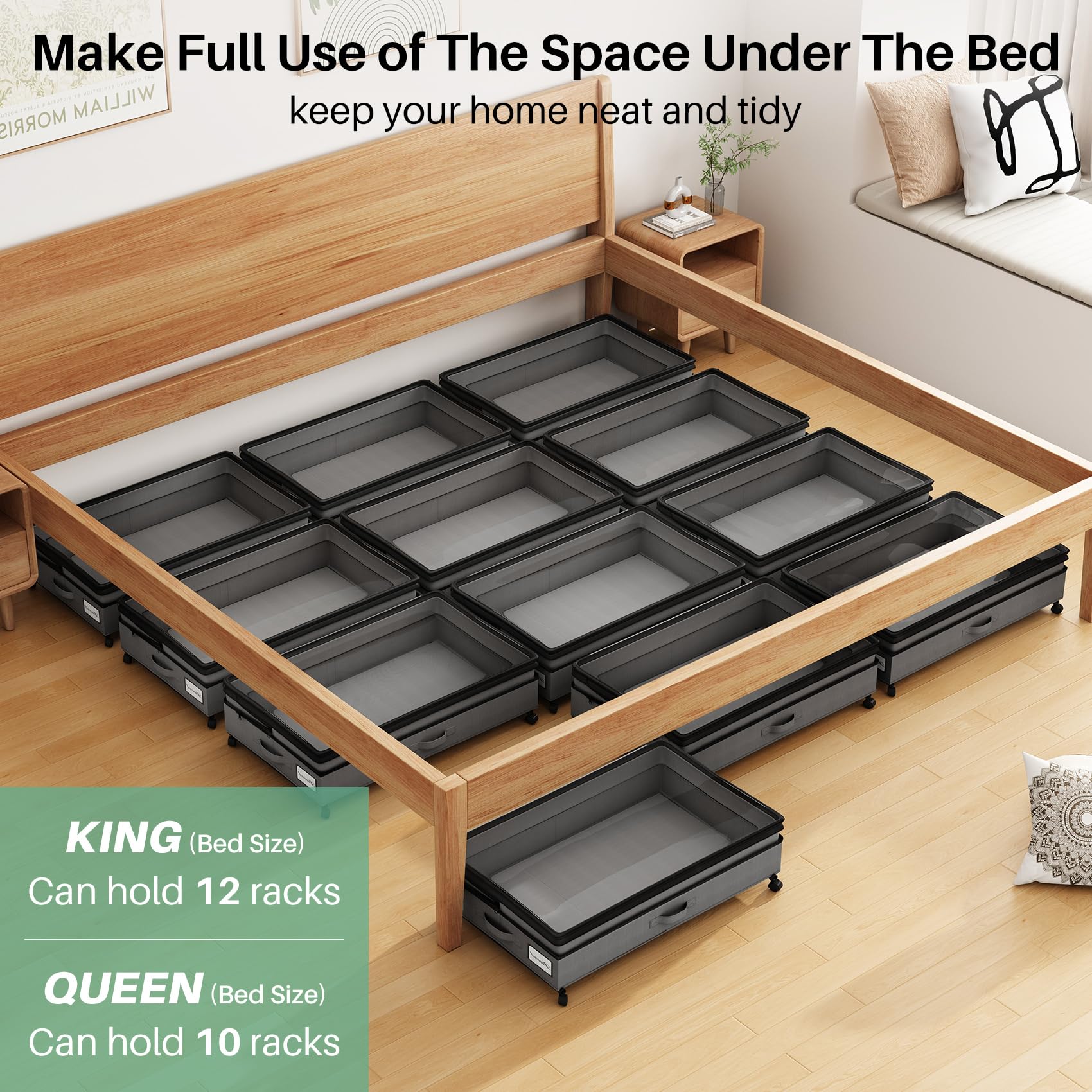 Kitstorack sturdy 300D PU fabric and metal frame support heavy items
