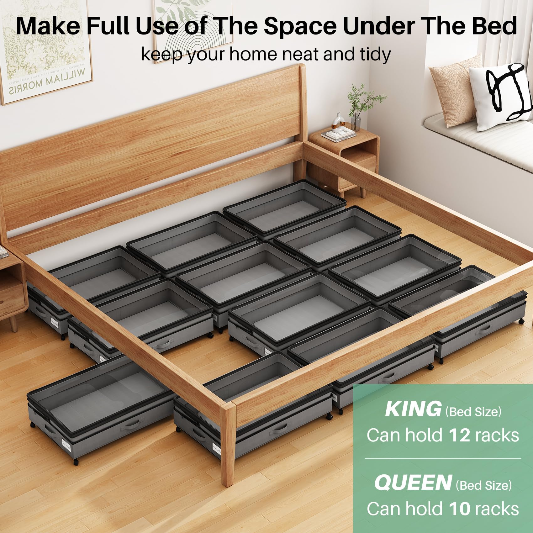 Kitstorack under bed storage foldable design for seasonal items.
