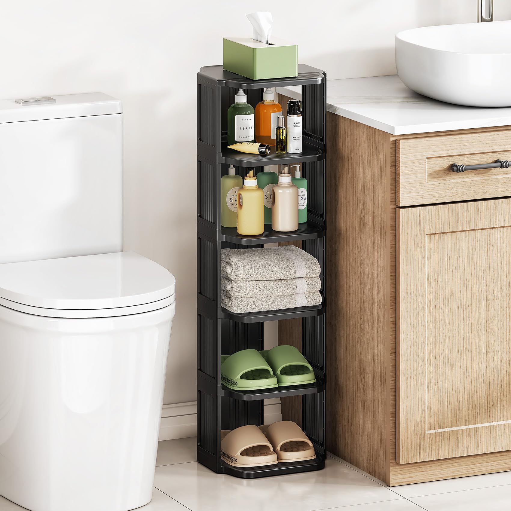 Kitstorack waterproof shoe storage protects shoes from moisture and dirt.