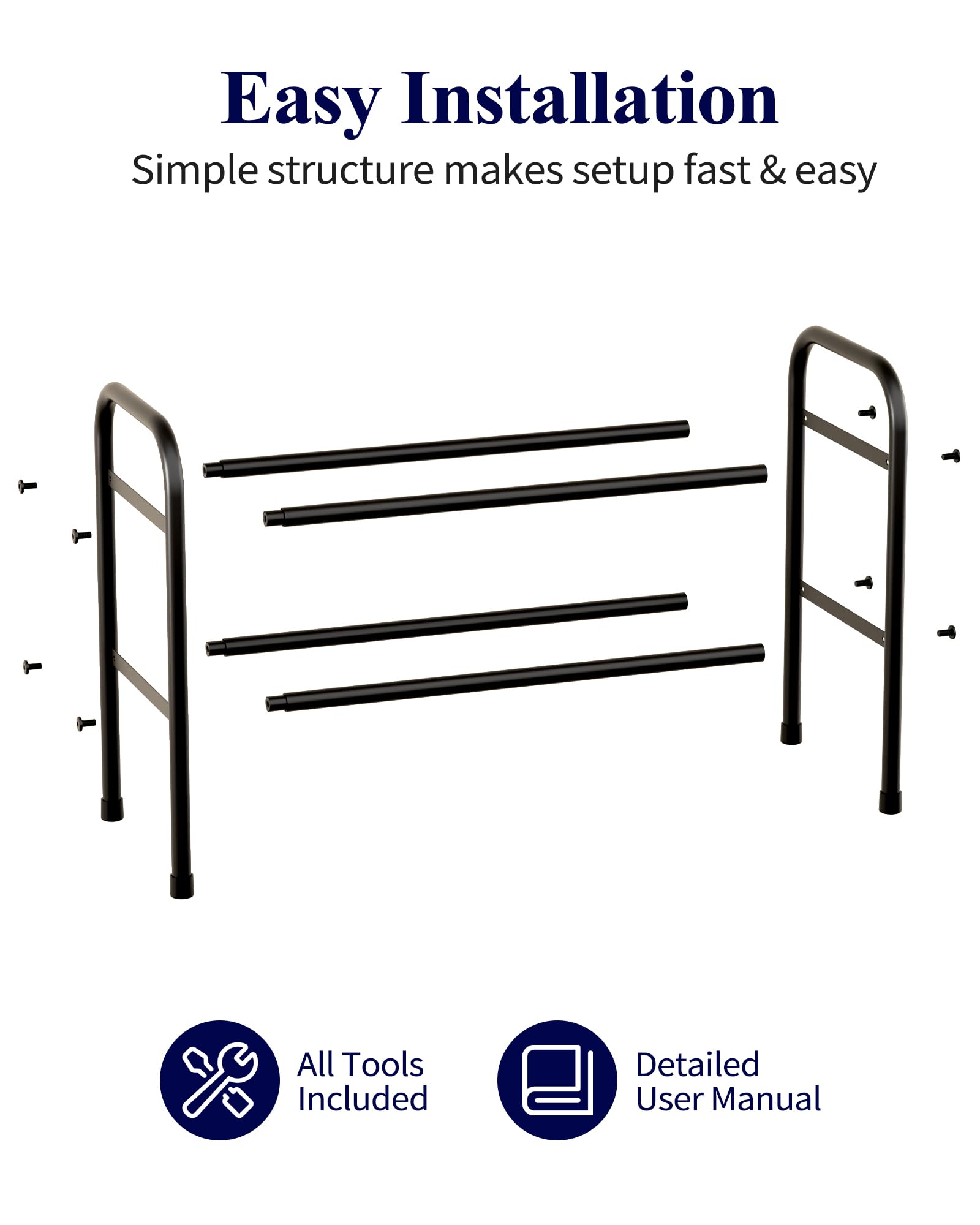 Kitsure extendable shoe rack closet-organization solution for tight spaces