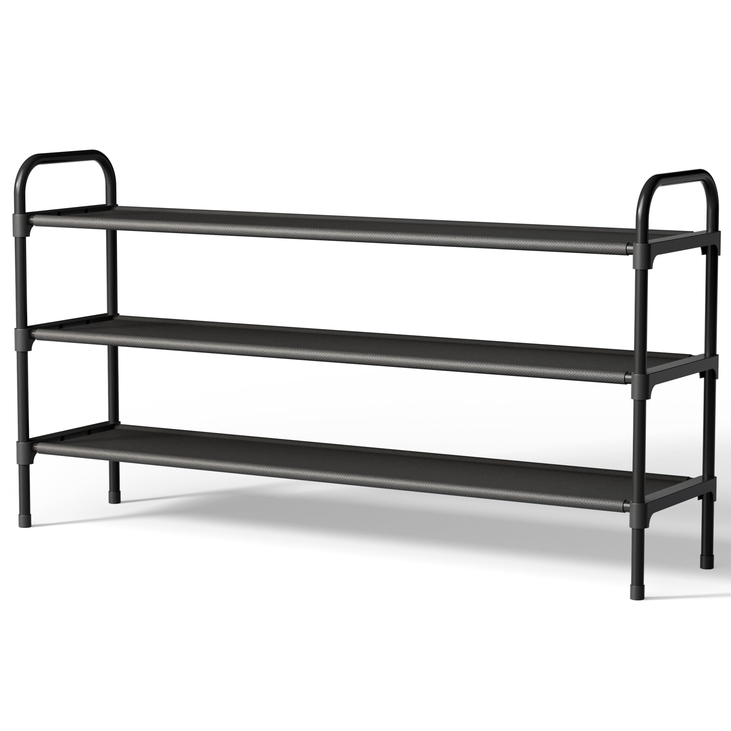 Kitsure 39-inch extra-long shoe rack front view organizes shoes at the entrance