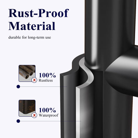Kitsure black metal toilet paper stand combines rustproof durability and easy cleaning.