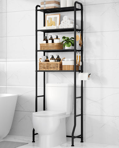 Kitsure over-toilet storage rack with 4 tiers for bathroom organization