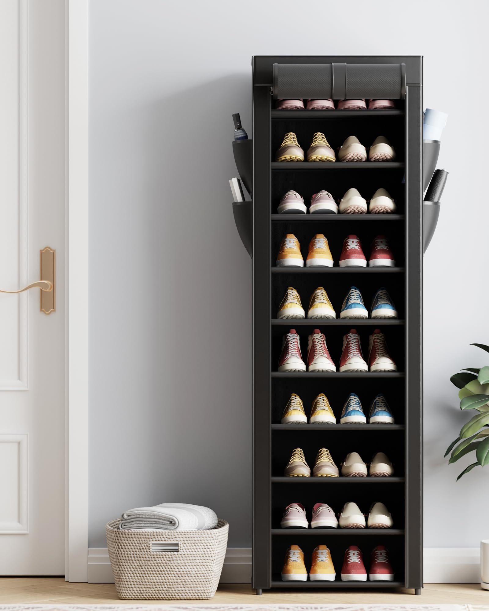 Kitsure 20-pair capacity keeps footwear neatly organized