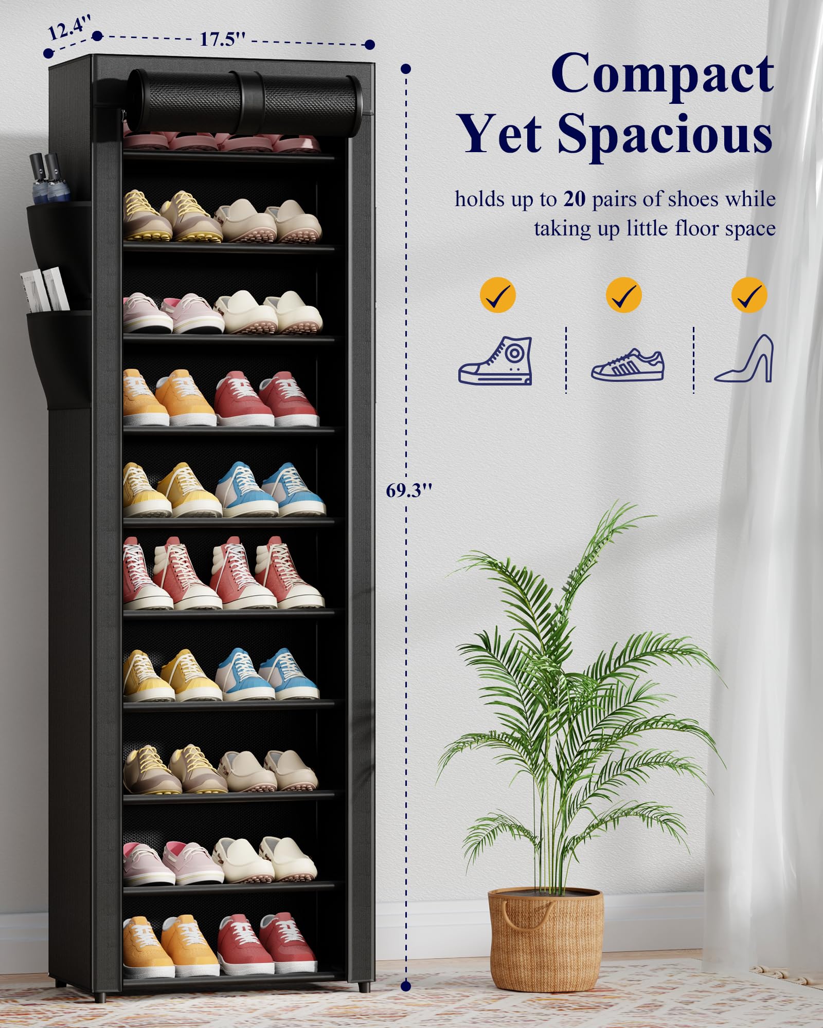 Kitsure shoe rack assembly demonstrates tool-free setup for quick installation