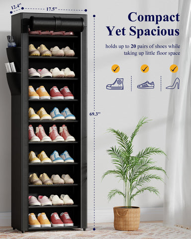 Kitsure shoe rack assembly demonstrates tool-free setup for quick installation