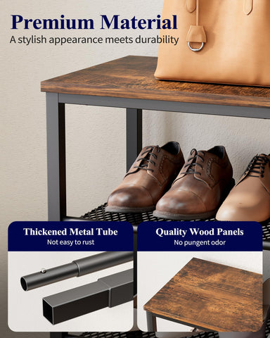 Kitsure shoe rack compact footprint saves floor space in entryways and bedrooms.