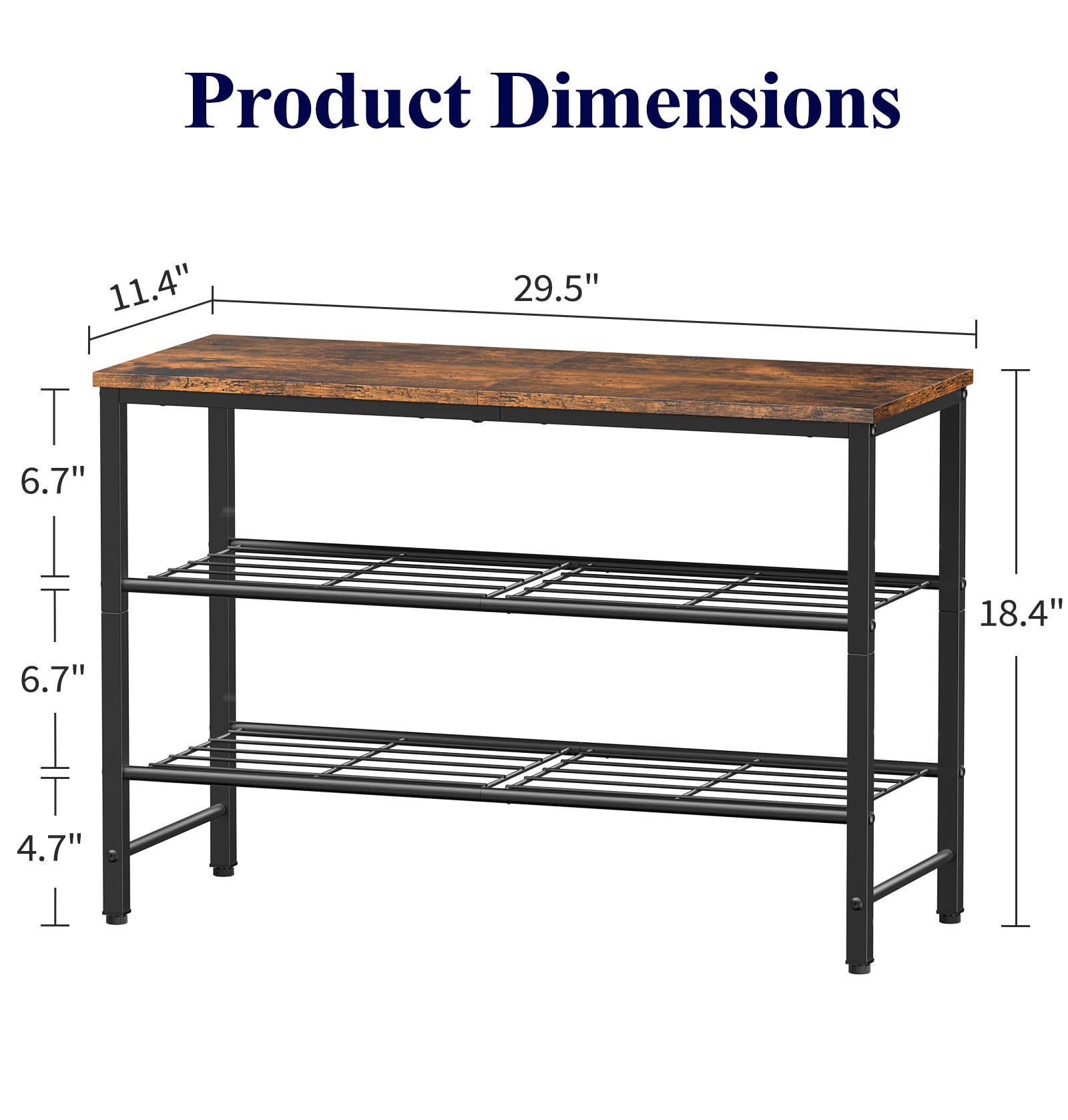 Kitsure four-tier design demonstrates ample shoe storage.