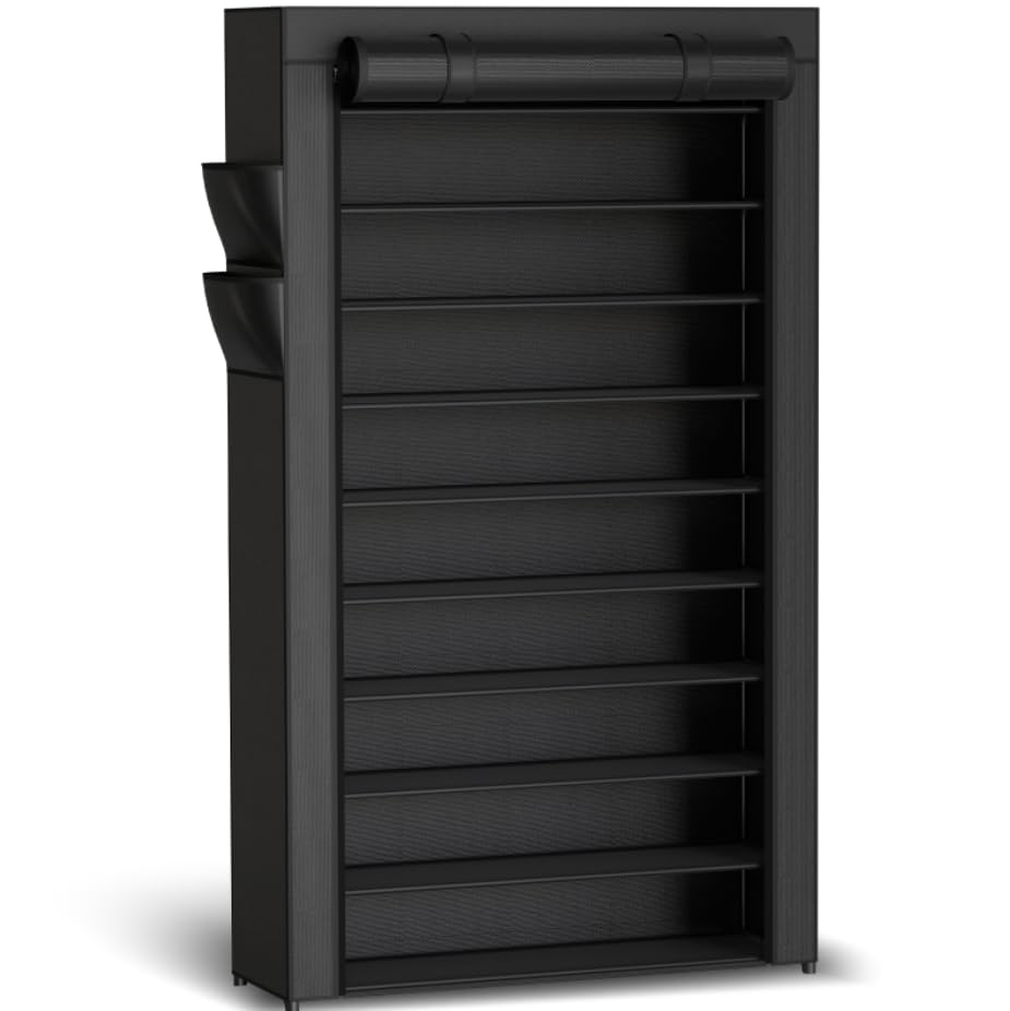 Kitsure shoe rack front view for organized footwear storage.