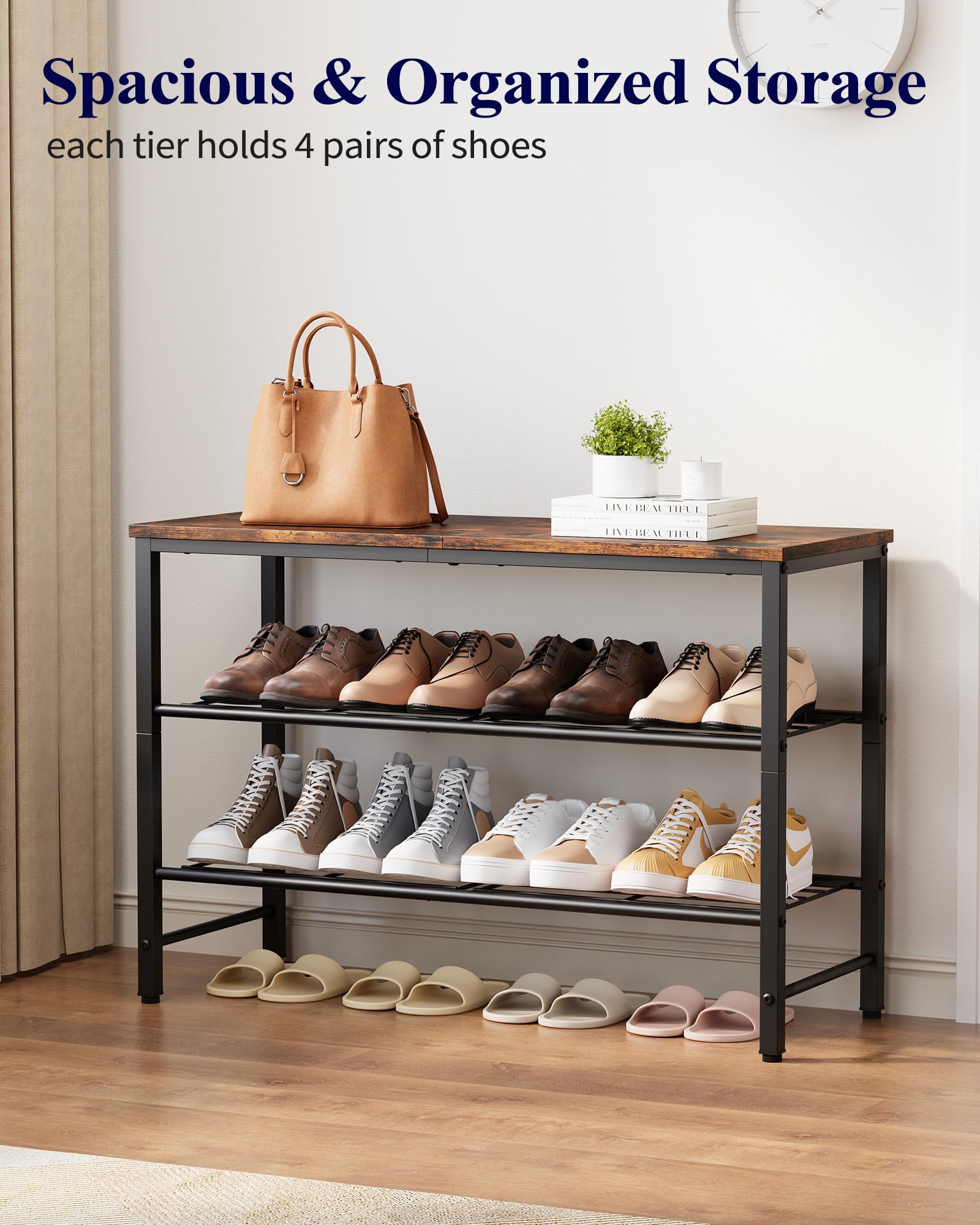 Kitsure leveling feet ensure stable placement on uneven floors.