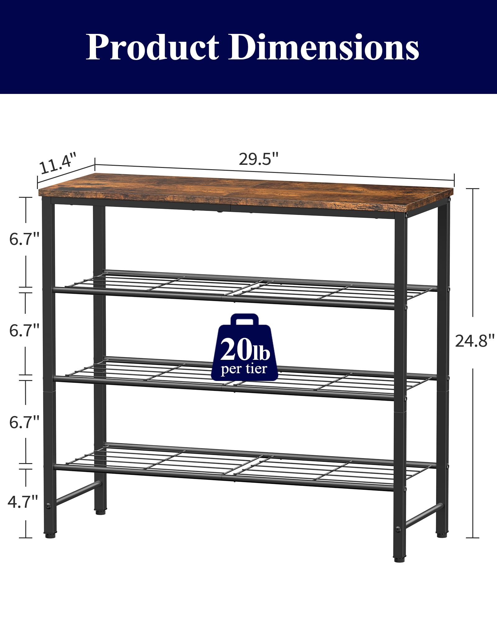 Kitsure rust-proof metal frame resists moisture for long-term use.