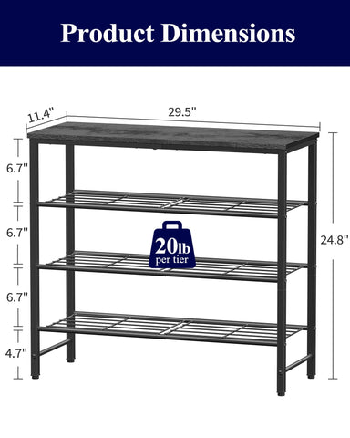 Kitsure shoe rack top shelf provides extra space for bags