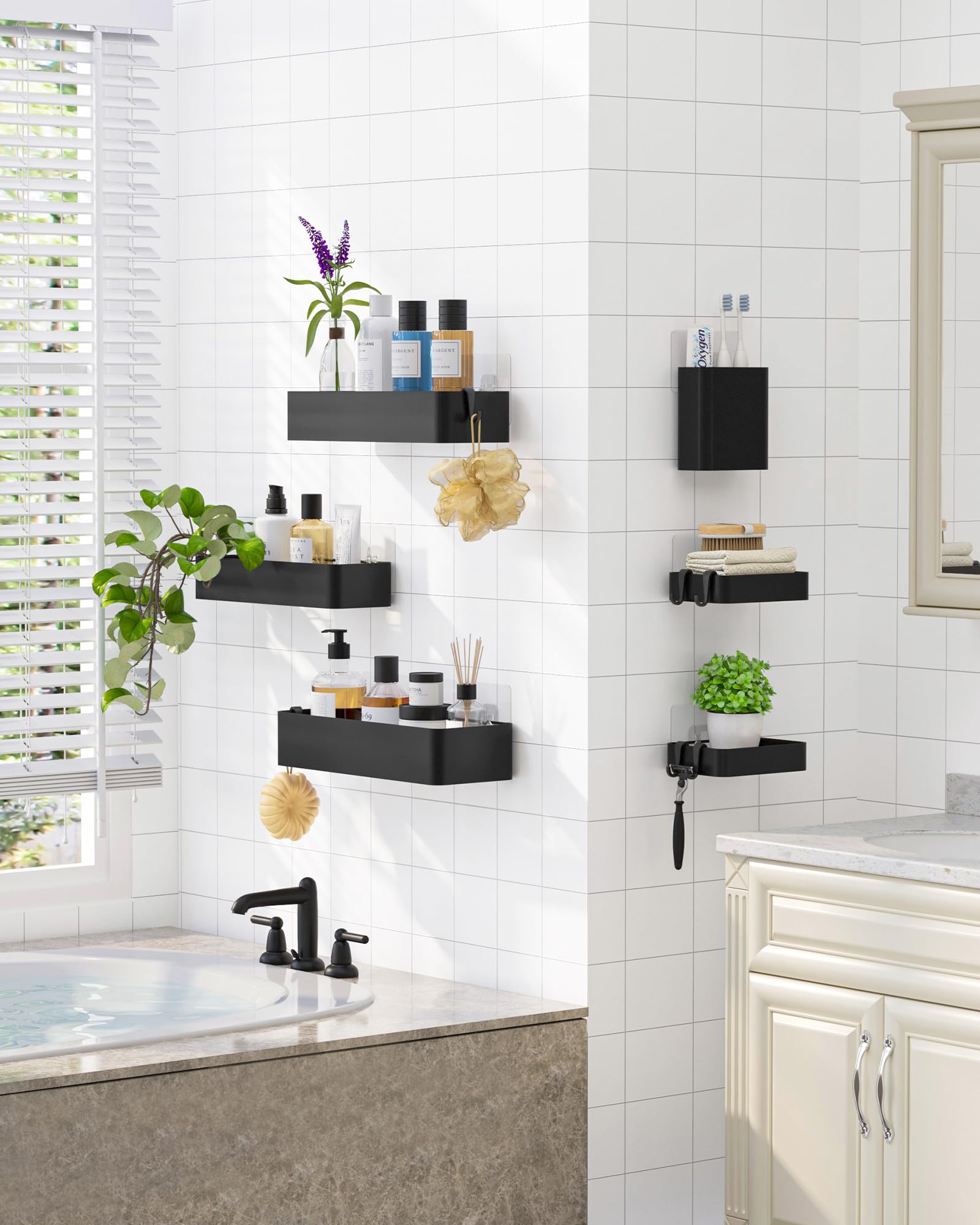 Kitsure no-drill installation offers damage-free setup for renters.