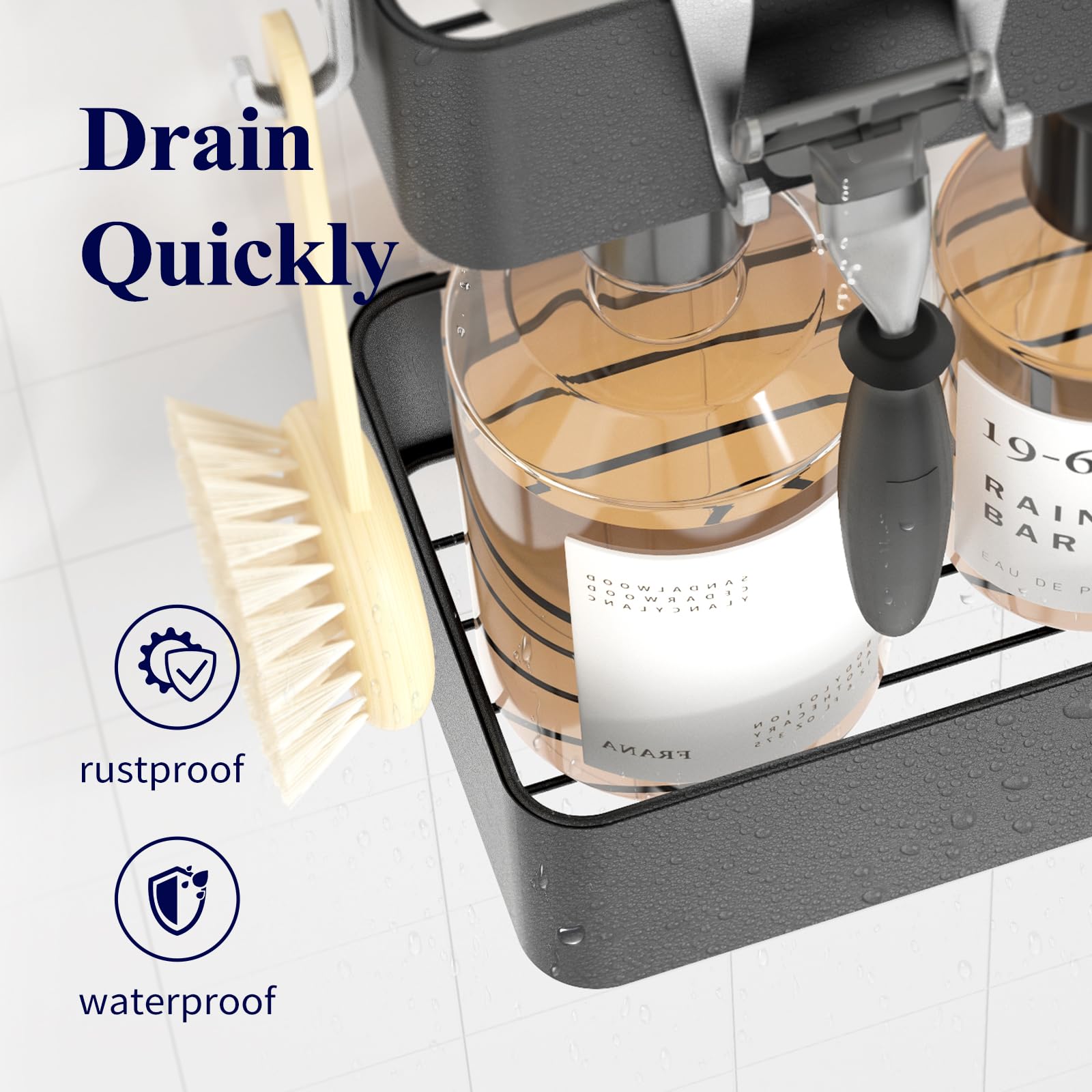 Kitsure hollow-drain bottom promotes quick water drainage.