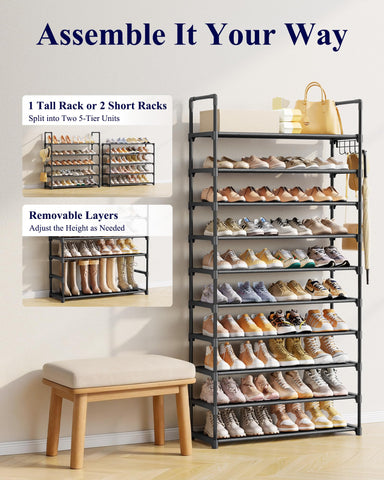 Kitsure stable metal frame keeps shoes neatly organized