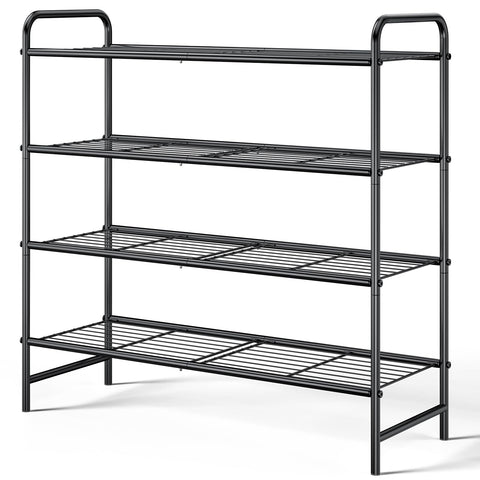 Kitsure stainless steel 4-tier shoe rack at the front door for an organized entryway