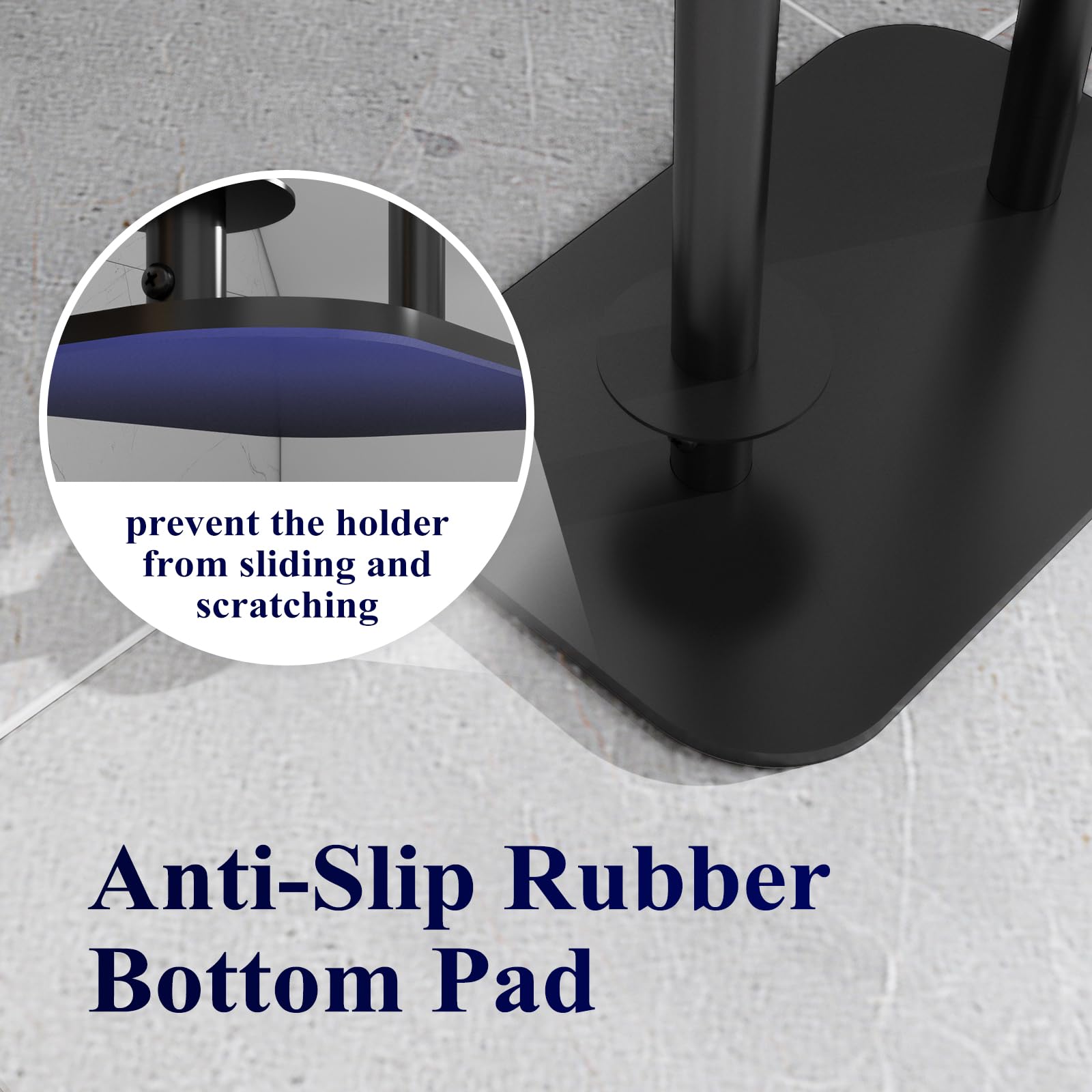 Kitsure toilet paper stand easy to assemble with included hardware.