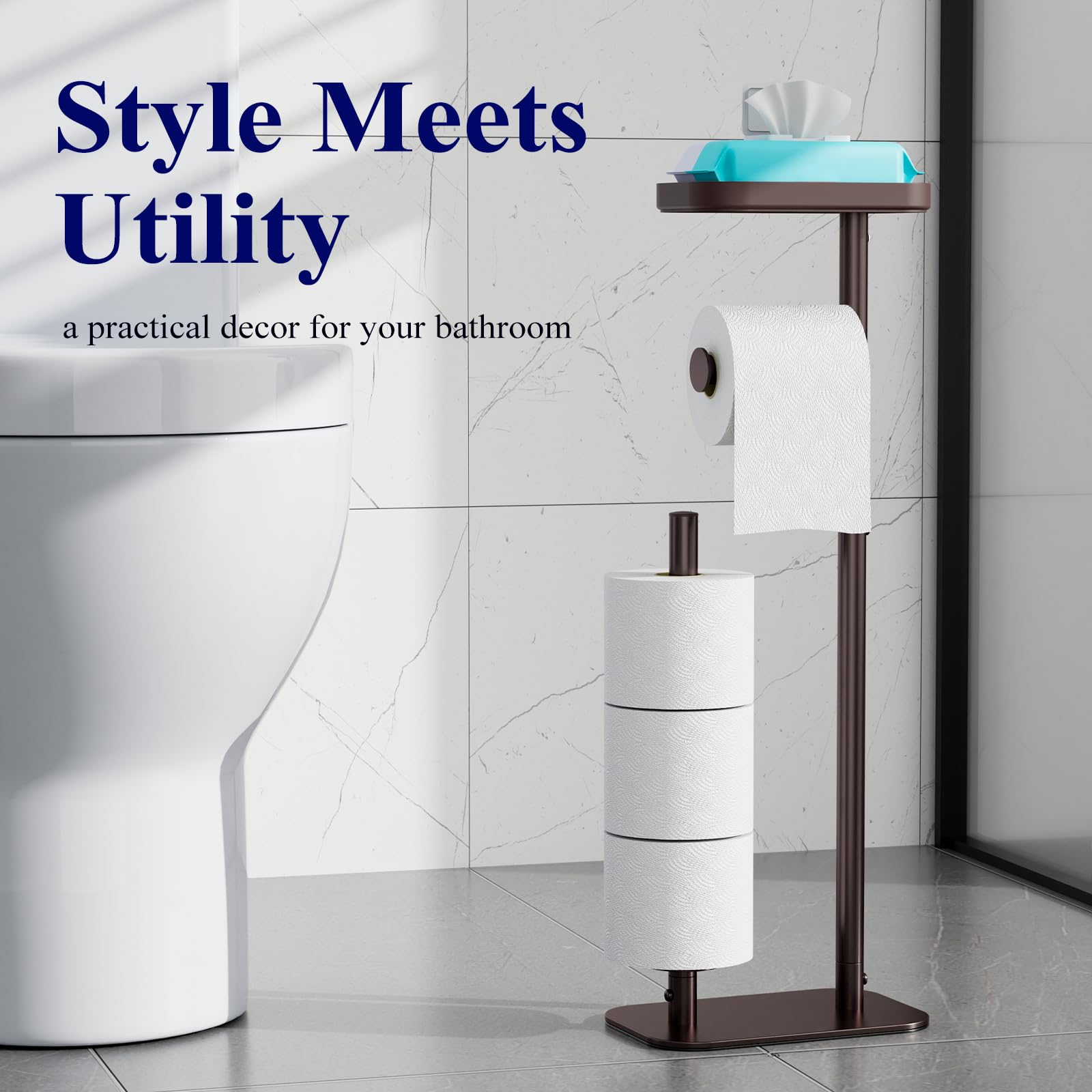 Kitsure bathroom organizer keeps phone and small items within reach
