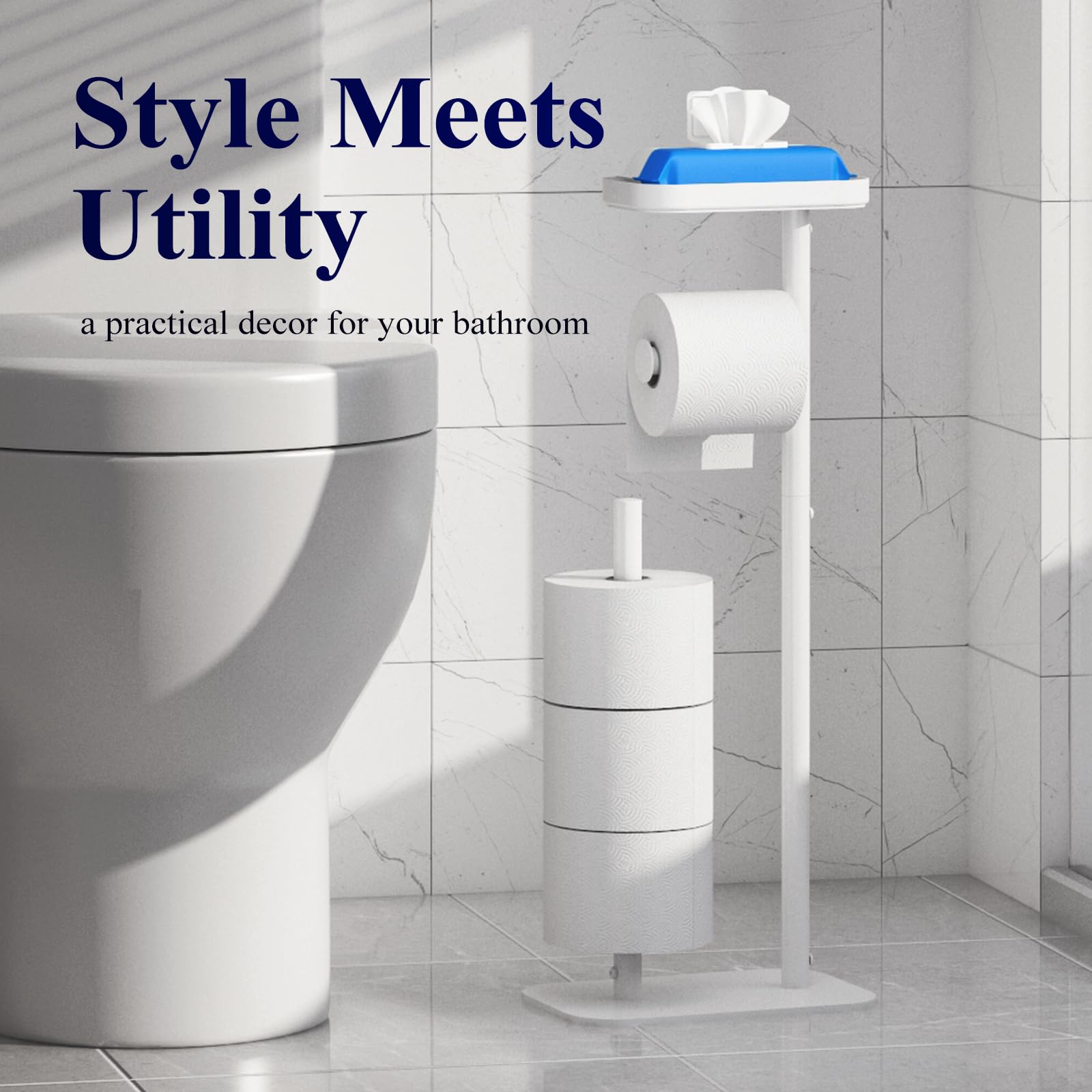Kitsure white matte finish adds modern style to any bathroom.