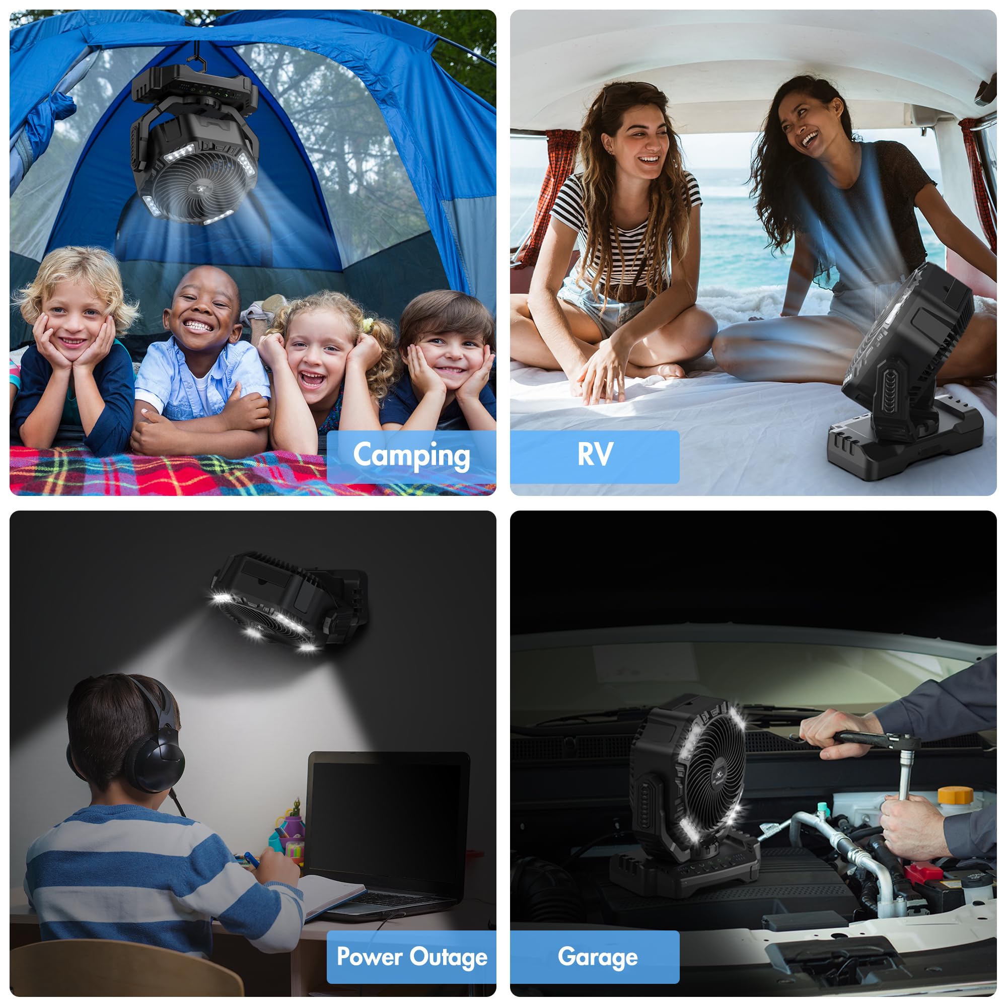 KITWLEMEN AMACOOL foldable hook enables tent hanging.