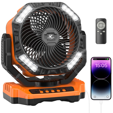 KITWLEMEN 40000mAh battery powers extended camping sessions