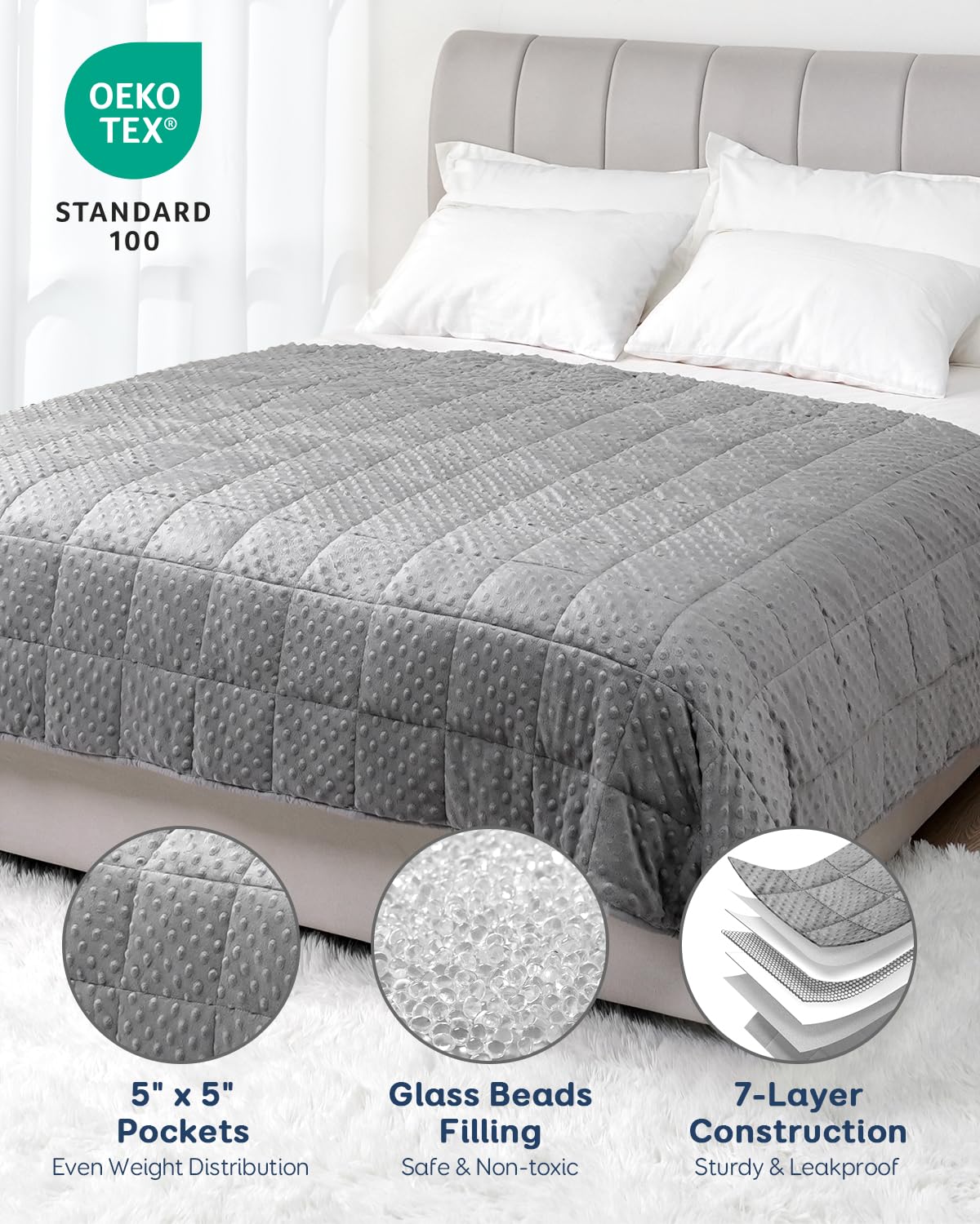 Kivik reversible cooling microfiber side keeps you cool in warm months.