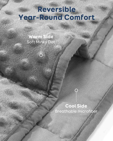Kivik ultra-soft minky dots cover provides cozy texture on chilly evenings.