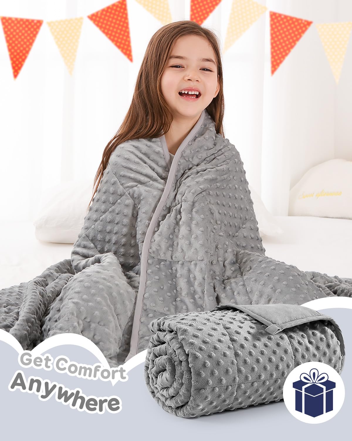 Kivik weighted blanket even weight distribution ideal for calm focus during study