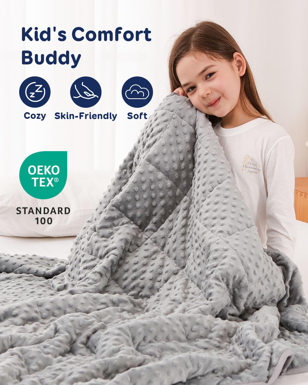 Kivik weighted blanket hugging wrap demonstrating comforting pressure-like sensation
