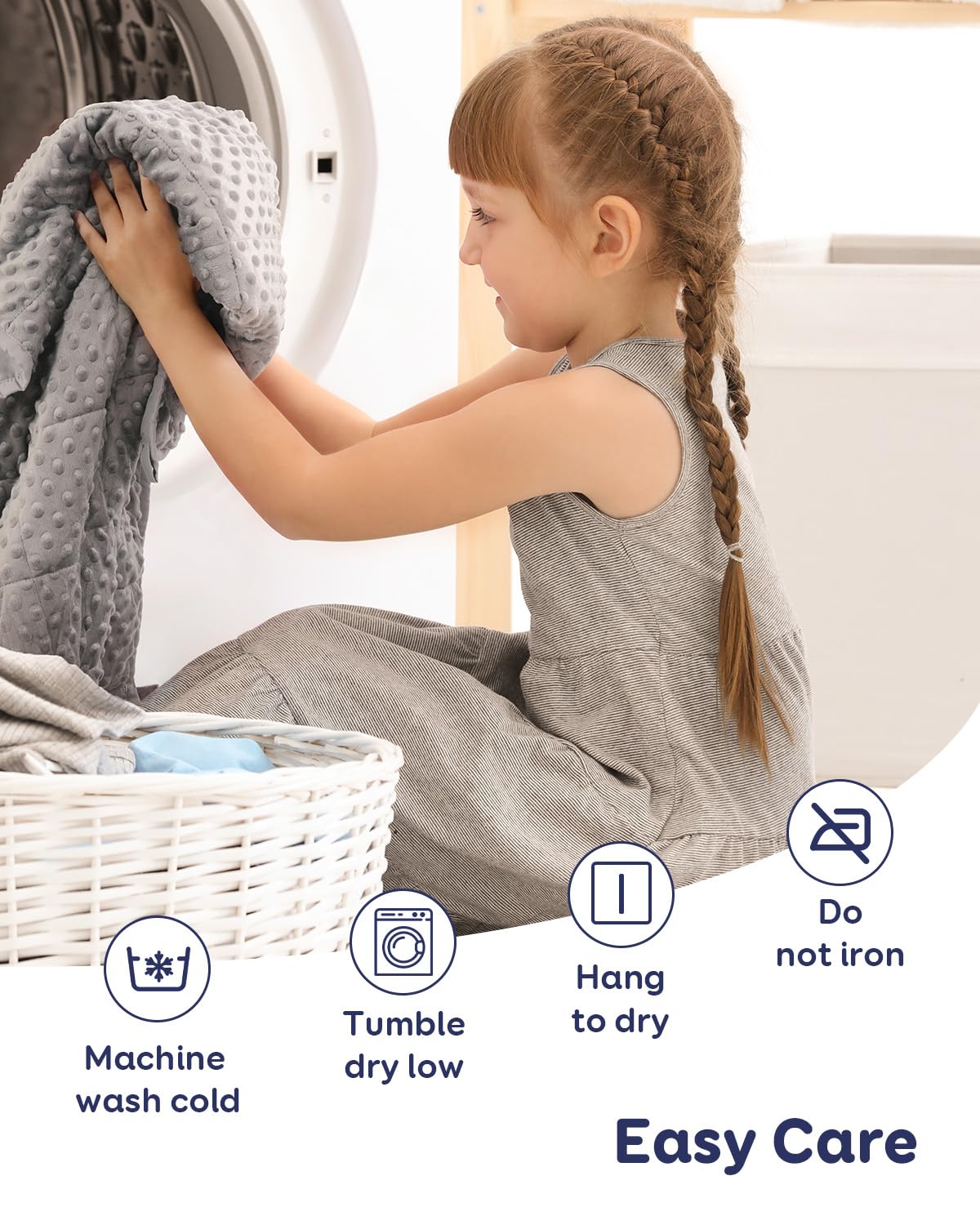 Kivik weighted blanket machine washable for easy care and maintenance