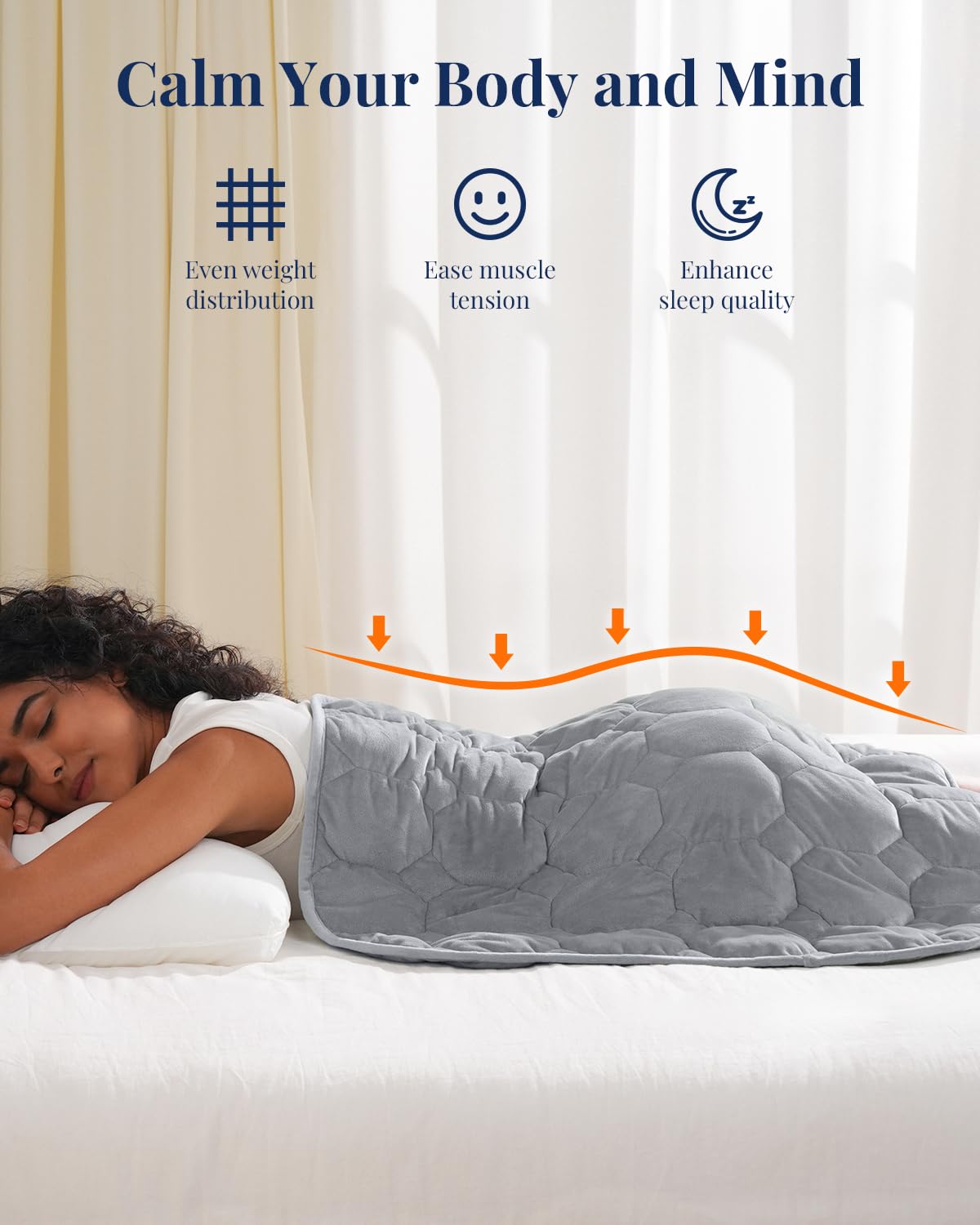 Kivik weighted lap blanket with even bead distribution for steady comfort