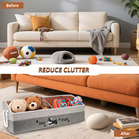Kiviron large dog toy basket anti-slip base keeps it steady.