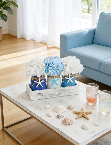 KIVIVO coastal dining room decor adds breezy style to meals.