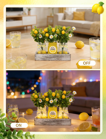 KIVIVO lemon dining table centerpiece for warm inviting meals