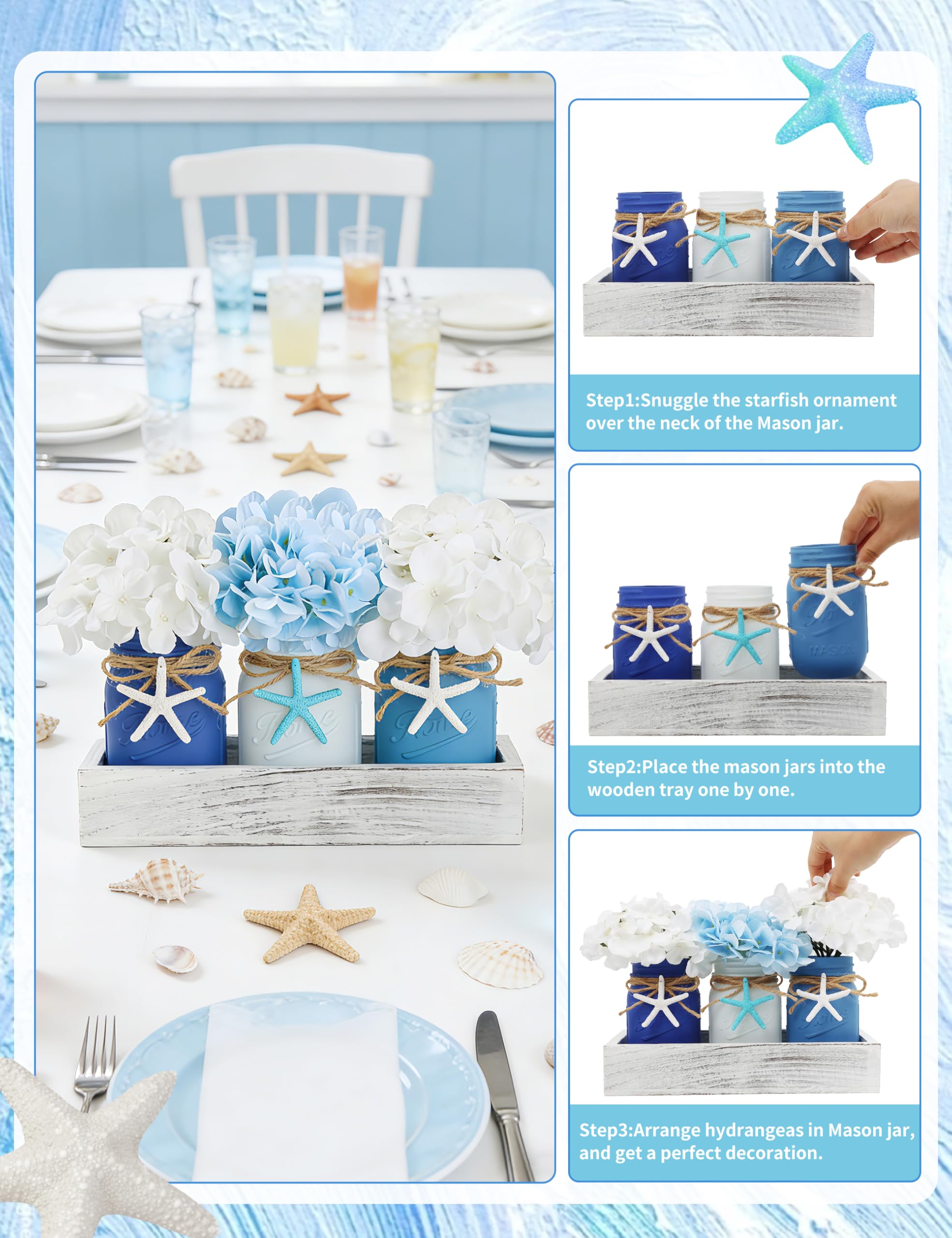 KIVIVO sarfish decor figurines add playful marine accents.