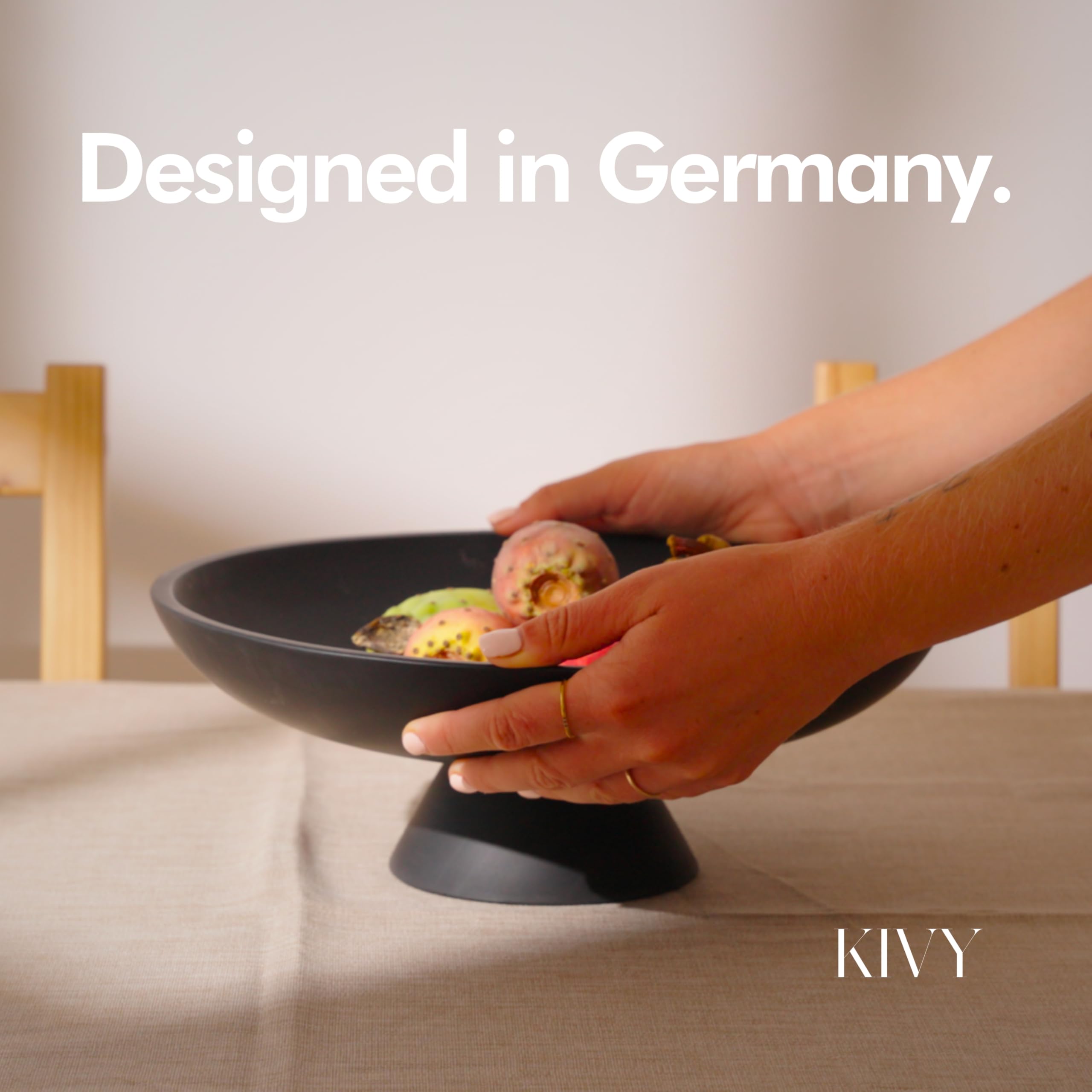 KIVY concrete fruit bowl entry tray, doubles as a key and small-item organizer.