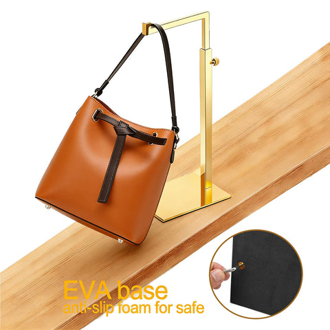 K KAIDIYIN gold purse display stand anti-slip base prevents tipping