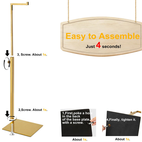 K KAIDIYIN gold purse display stand ideal for displaying large bags