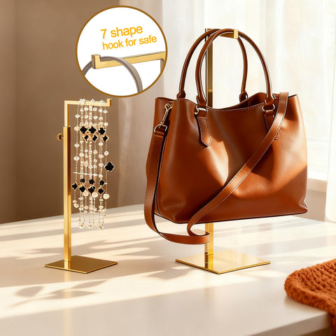 K KAIDIYIN gold purse display stand stainless steel rod for durable support