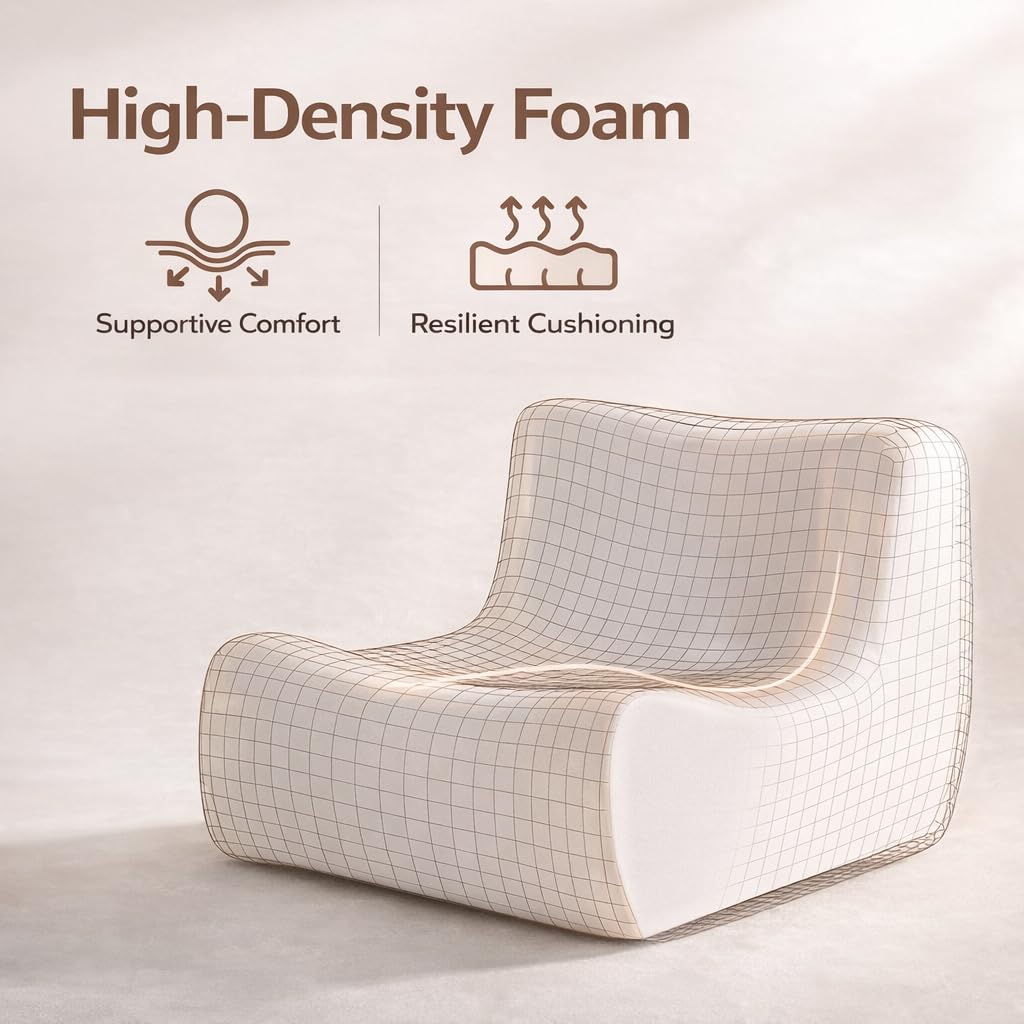 KKdema dark grey bean bag adds versatile seating for any room.