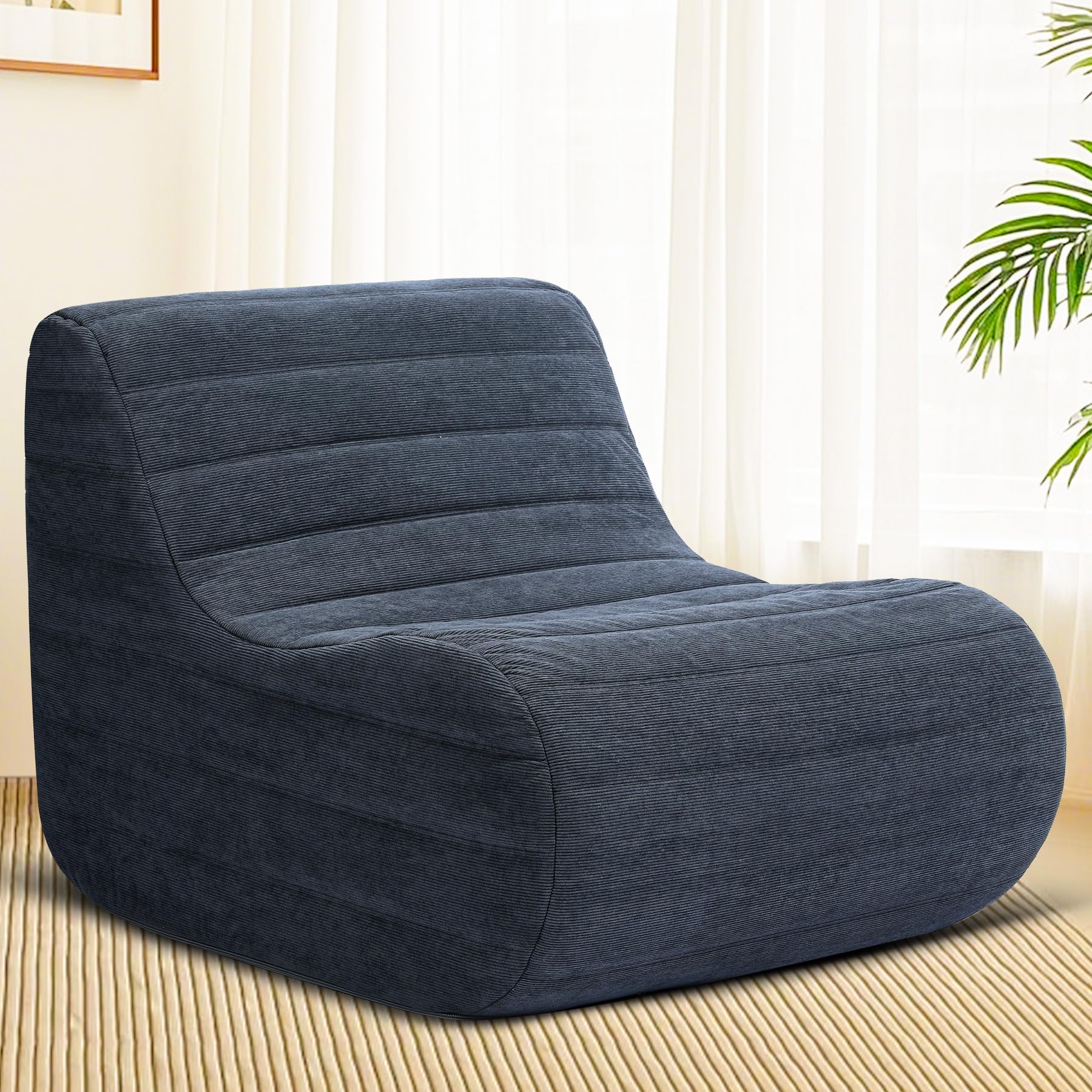 KKdema small-space friendly bean bag chair adds flexible lounging.