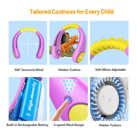 Kkdi kids neck fan gift box ready for summer gifting.