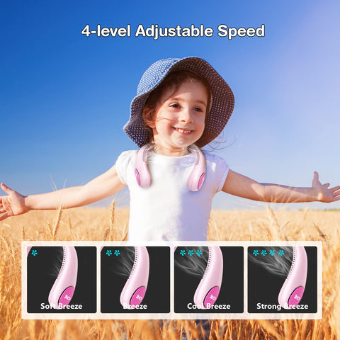 Kkdi neck fan USB-C charging for quick, easy recharges