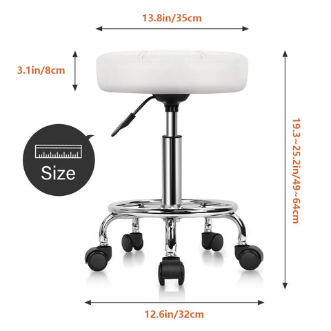 KKTONER round stool hydraulic height adjustment for ergonomic posture and reach.