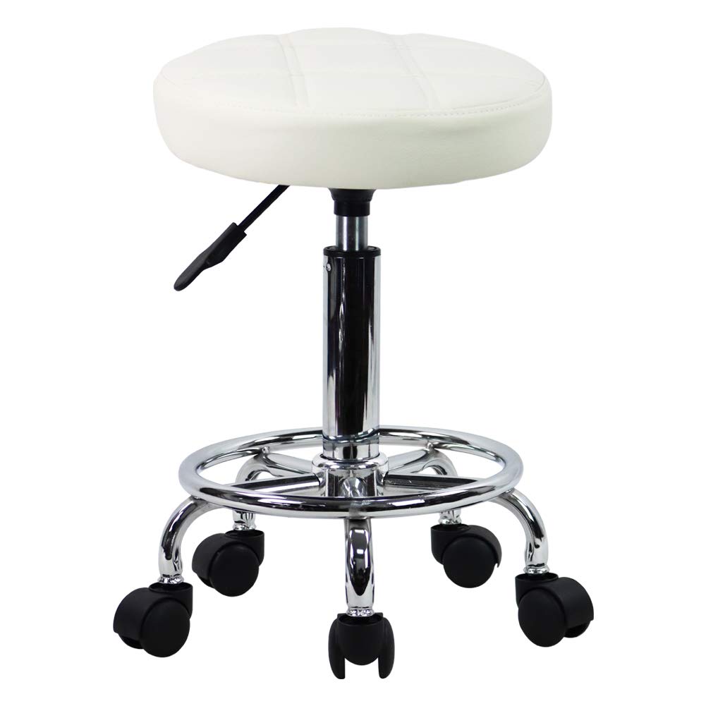 KKTONER round stool top view shows wide seating base for extended tasks.