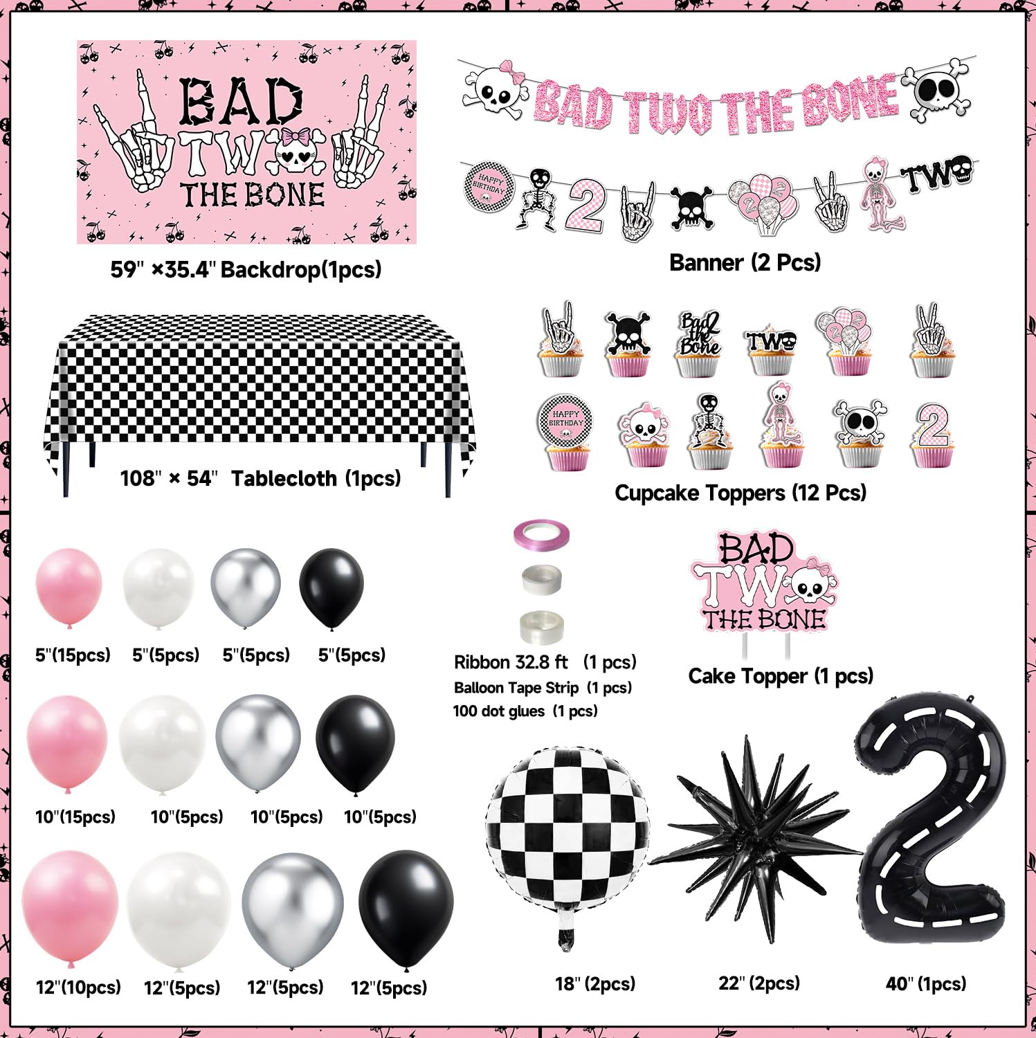 Klarvyius Bad Two the Bone tablecloth adds easy cleanup and eye-catching style.