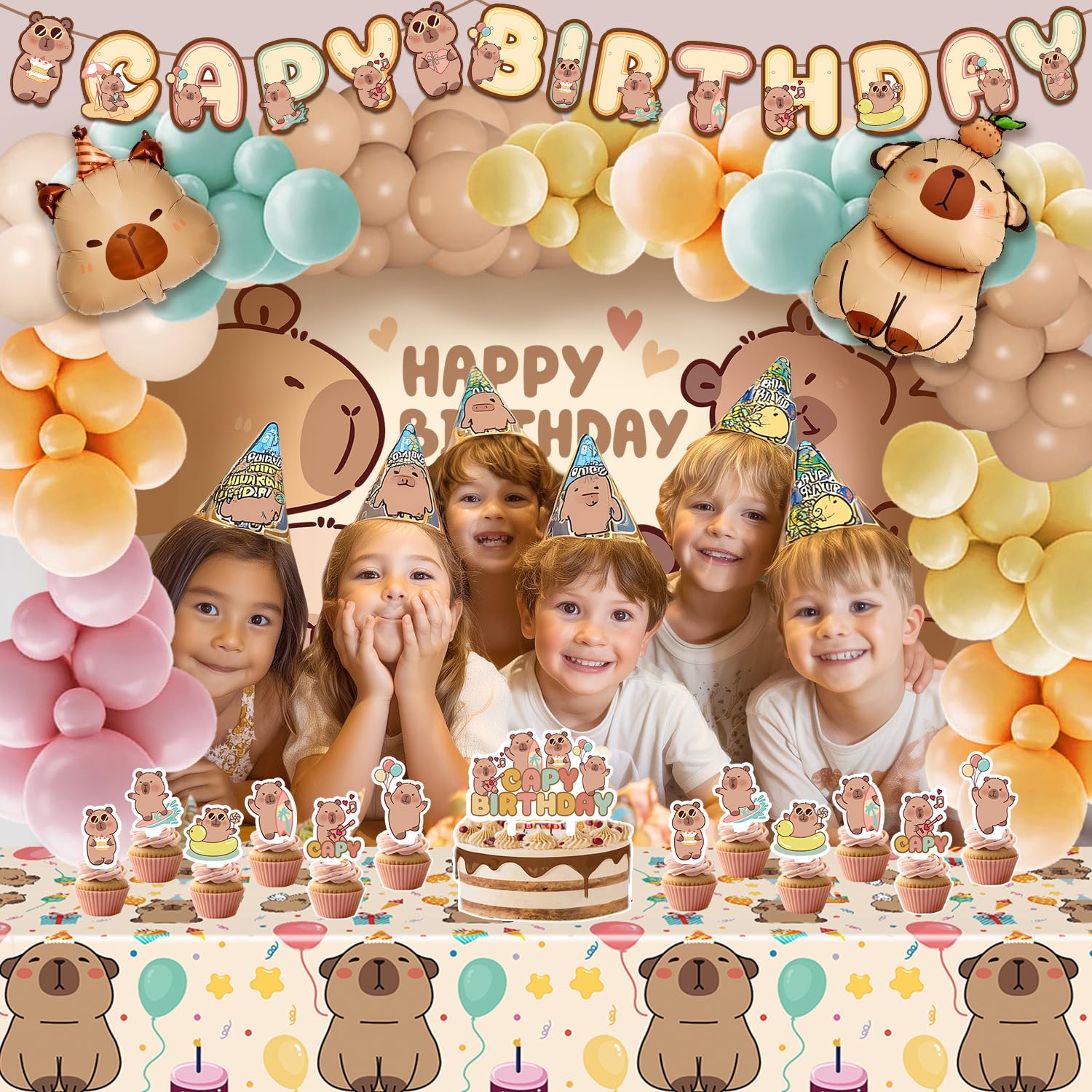 Klarvyius Capybara cake and cupcake toppers elevate treats for easy desserts.