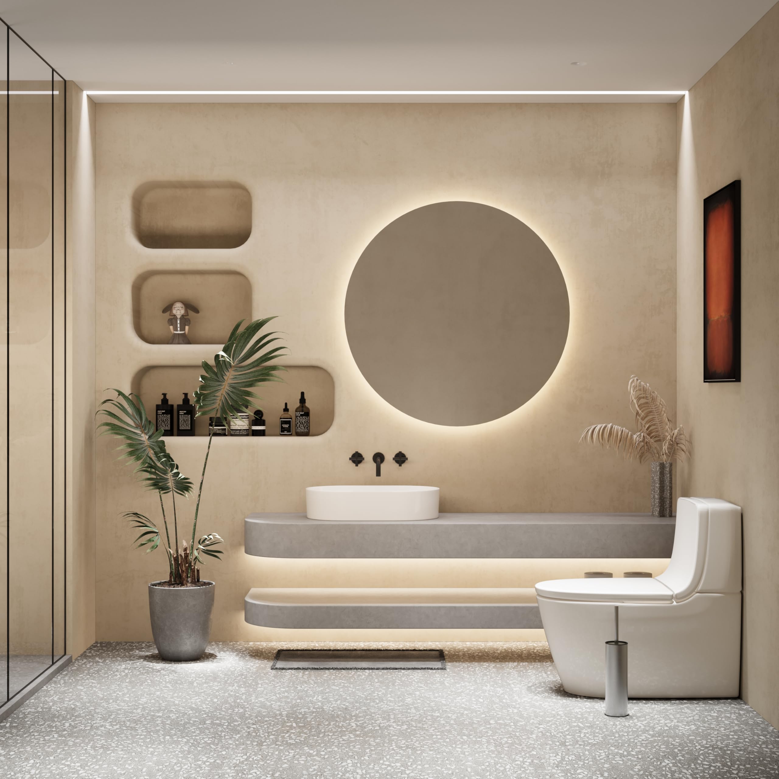 KLDKLD brushed nickel finish with color options to suit decor.