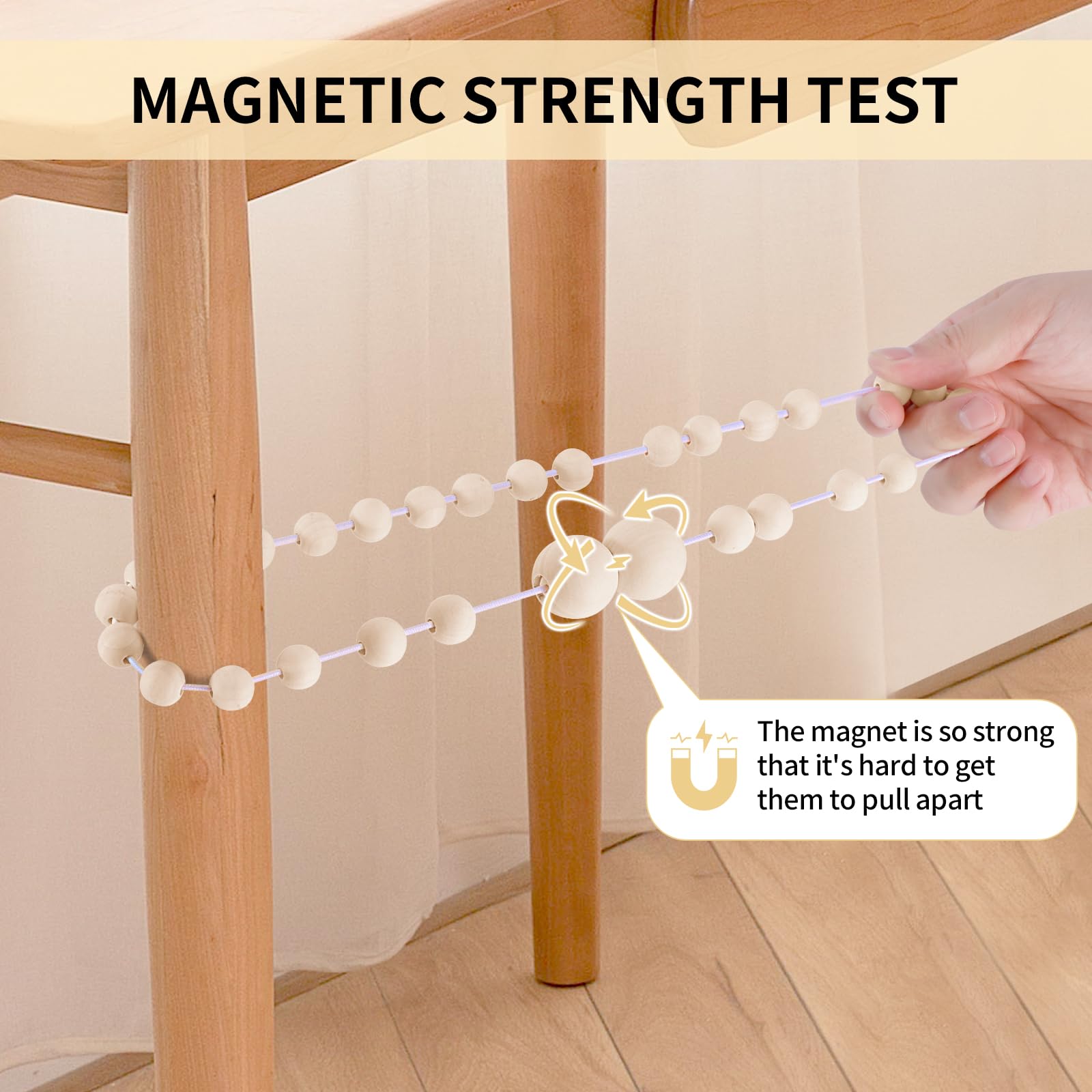 KLOGTSIND tiebacks length adjustable up to 16.1 inches.