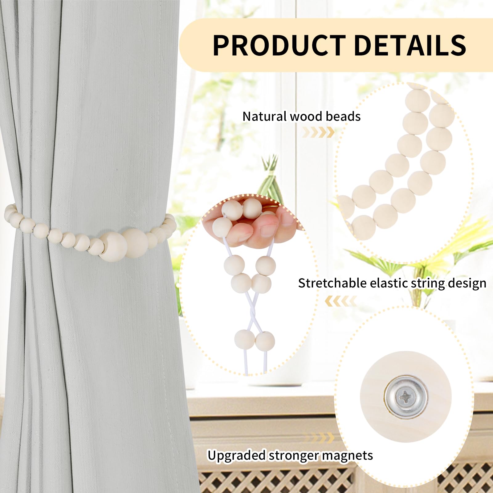 KLOGTSIND boho farmhouse decor curtain tiebacks enhance living spaces.
